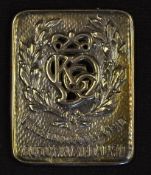 Scarce 1911 Kignsknowe Golf Club silver medal plaque - Autumn Medal engraved on the reverse 