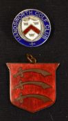 Interesting Essex County Golf enamel winners medal engraved on the back 