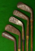 5x Assorted Irons to include McKenzie mid-iron, an E Gray cleek, a Kroggstad jigger, a Fulford Sammy