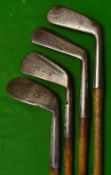 4x various interesting irons to incl Andrew Kirkaldy Concentric back Sovereign niblick, Randall