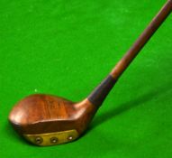 T Edgar large shallow head bulger driver with striped top - fitted with a lower face brass face