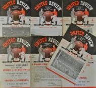 1952/1953 Manchester United football programmes v Arsenal, Portsmouth, Walthamstow Avenue (FAC),