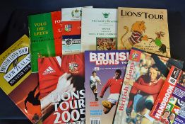 Good selection of British Lions rugby tour brochures from 1974 onwards - to incl 1974 