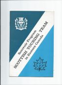 Rare 1964 Scotland v Ontario rugby programme - the tour was arranged after Scotland won the