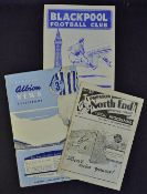 1957/1958 Manchester United away programmes to include Preston NE, Blackpool, West Bromwich
