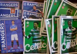 Collection of Celtic and Rangers football programmes modern issues from the last two seasons,