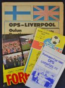 1978/1979 European Cup Nottingham Forest v Liverpool football programme date 13 September plus