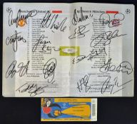 1998/9 Manchester United Treble Season Signed Football Programme to include Champions League Final