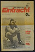 1972/1973 UEFA Cup Eintracht Frankfurt v Liverpool programme dated 26 September, 8 page official