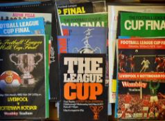 Collection of Football League Cup final match programmes from 1969 to 2007 not a continuous run