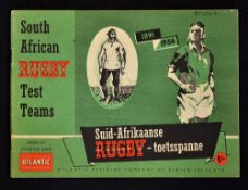 1956 South Africa Rugby Booklet - titled 