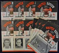 1955/1956 Manchester United home match programmes v Spurs, Luton, Wolves, Huddersfield,