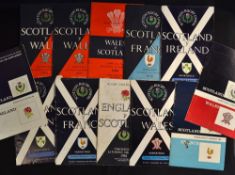 Collection of Scotland Five Nations rugby programmes from 1950/60's (H&A) - to include vs Wales '