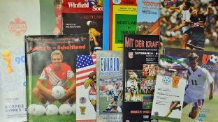 Selection of Scotland away programmes to include 1981 Israel, 1983 Canada x 2, 1985 Australia,