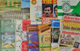 Collection of programmes to include 1983 Aberdeen v Real Madrid ECWC Final (2 versions) in Sweden,