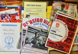 Selection of British v Foreign Clubs Football Programmes to cover friendlies and European matches,