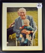 Sir Matt Busby Photograph the last photograph taken in Willie Morgan's (former Manchester United)