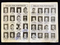 1994 Western Samoa vs Wales signed rugby programme signed by the 25 members of the Welsh team to the