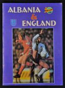 2001 Albania v England International Football Programme in Albanian, appears in good, clean
