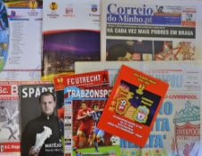 Europa League 2010/2011 Liverpool away football programmes to include Rabotnicki, Trabzonspor & team