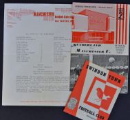 Manchester United FA Youth Cup match programmes home 1980/1981 Derby Co. (Replay), away 1963/1964