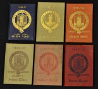 Rare Neath RFC Season Tickets from the 1890's onwards - six small attractive hard- backed cloth