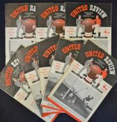 1953/1954 Manchester United home match programmes to include v Preston NE, Sunderland, Aston