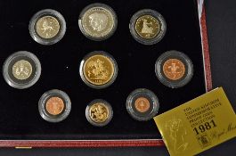 1981 United Kingdom Commemorative Proof Coin Collection Royal Mint appears in good condition,