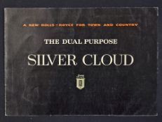 Automotive - Rolls Royce 'The Dual Purpose Silver Cloud' 1958 Catalogue an attractive 4 page sales