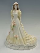Coalport 'Bride of the Years 1994' Figurine from The Wedding Collection Wedding Bells, stamped to
