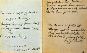 Interesting 1915 -1930s Album containing Poems and Illustrations all by hand mostly signed and