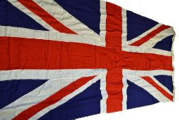 Union Flag marked CJP 6 Jack flown from HMS Coventry (D118) in March 1982. The flag was sent home