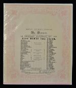 Royal Entertainment Programme at Windsor Castle 1853 'King Henry The Fifth' by William Shakespeare