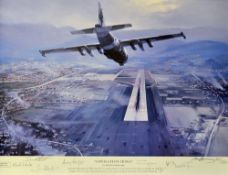 Rare 1993 Signed Operation Irma print by Mark Postlethwaite number 120/1250, signed by the crew,
