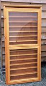 Large Wooden Cabinets with Glass doors - a selection of three cabinets, one measuring 156 x 92 x