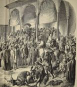India Sikh large scale engraving of the Maharajah Ranjit Singh in Court 1858 a superb engraving of