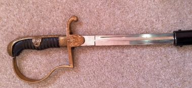 WWII German officers dress sword marked Alcoso Solingen. The blade and the sheath are in excellent