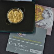 2001 Gold Proof Victorian Anniversary Crown Royal Mint appears in good condition, complete with