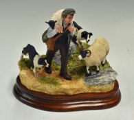 Border Fine Arts Classic 'On The Hill' Sculpture limited edition 719/750, hand-made on wooden