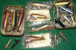 HARDY LURES: Collection of Hardy lures incl. 7 x wooden Hardy Jock Scott baits up to 3