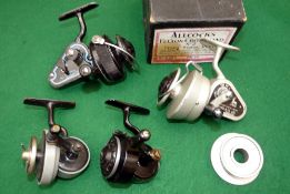 REELS: (4) Fine Allcock Super B LHW threadline reel, half bail, good black finish, correct logo side