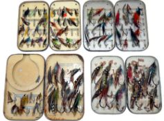 FLY BOXES: (4) Scarce Wheatley copper slim pocket fly box 6