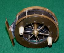 REEL: Fine early ebonite drum Allcock Aerial reel, 3.5