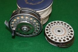 REEL & SPOOL: (2) Hardy The Princess multiplier alloy trout fly reel, 3.5