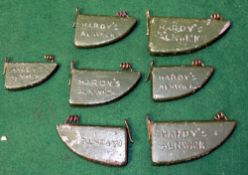 LEAD WEIGHTS: Collection of 7 Hardy vintage Keel Patent leads, 1.75