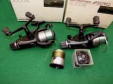 REELS: (2) Pair of Shimano Aero 5000 RE limited edition baitrunner reels, 2 bearings, twin