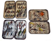 FLY BOXES: (3) Hardy Neroda brown tortoiseshell fly box, 6.25