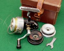 REEL: Hardy Altex No.1 Mk4 spinning reel, black war-time finish, LHW folding handle, no fitted