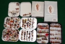 FLY BOXES: (4) Collection of 4 Wheatley alloy fly boxes, 3 x silver, 1 x black finish, 2 with