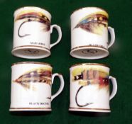 CERAMICS: (4) Set of 4 Staffordshire fine china mugs, from the Prestige Romany collection, each